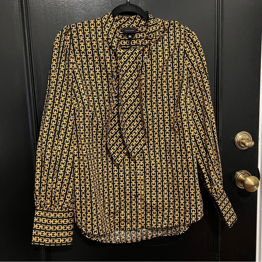 Patterned button-down with front tie, Who What Wear from Target
